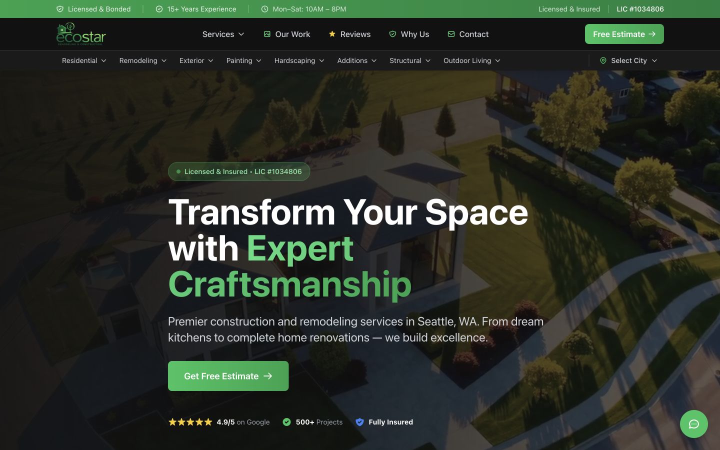 Скриншот EcoStar Build на desktop
