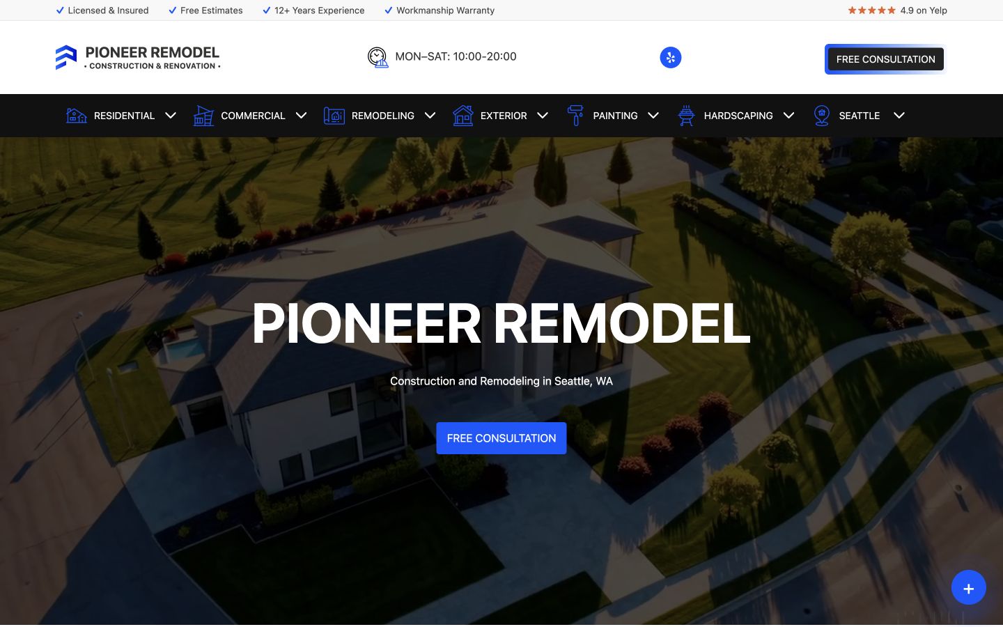 Pioneer Remodel desktop screenshot