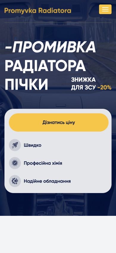 Promyvka Radiatora mobile screenshot